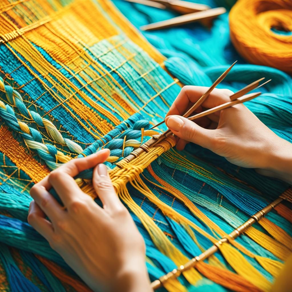 Colorful Tapestry Weaving in Fauvist Style