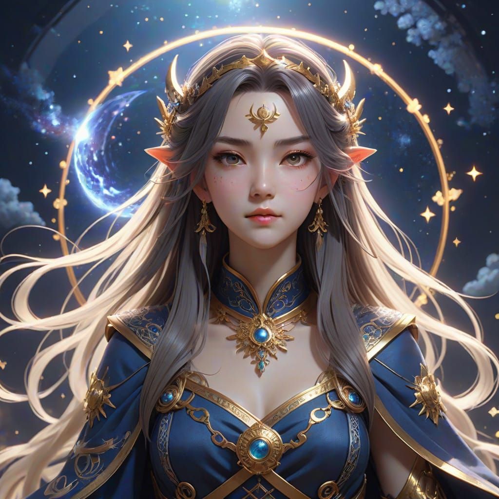 Regal Woman Embodies Celestial Capricorn