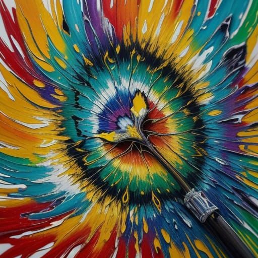 Neo-Impressionistic Storm with Impasto Texture