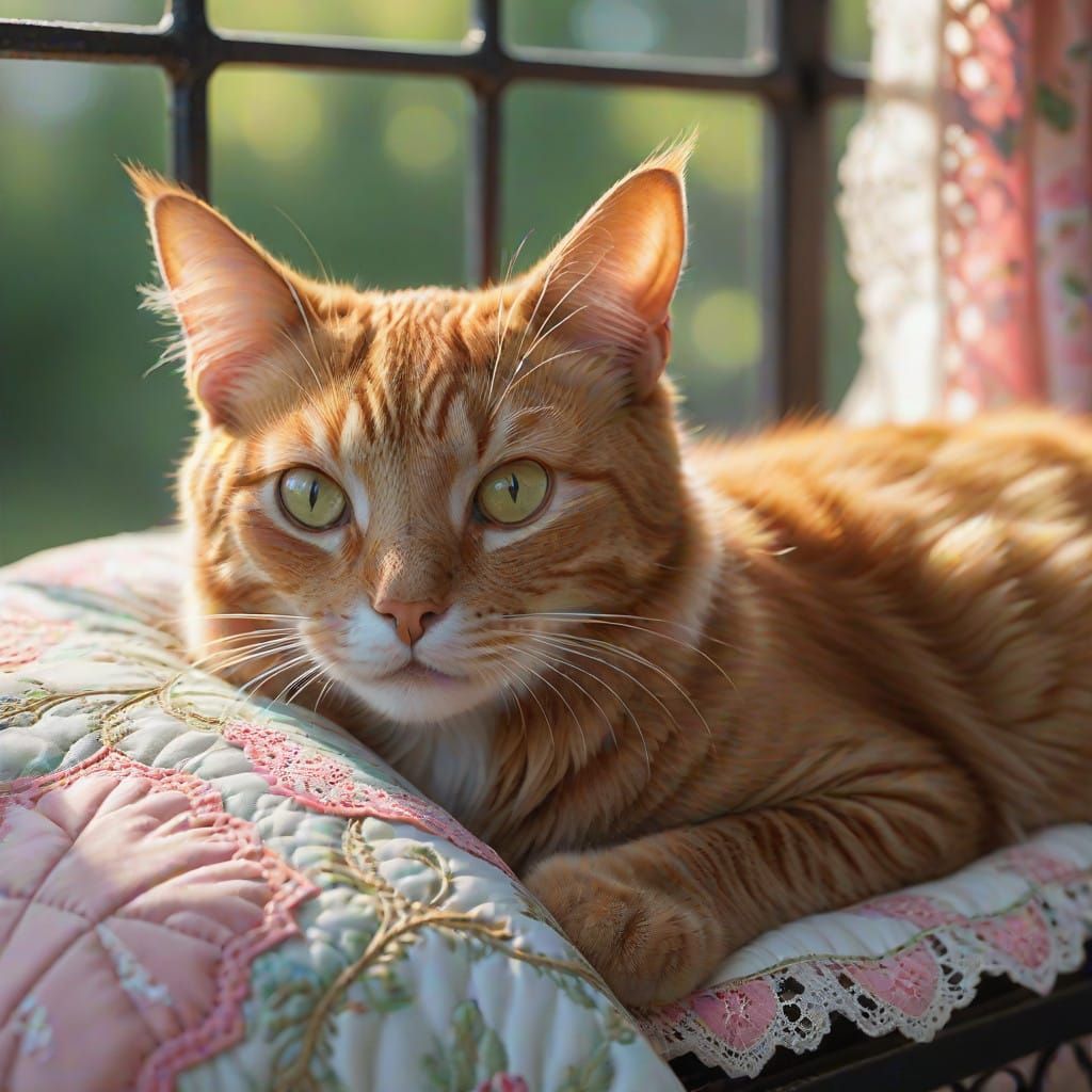 Intimate Morning Serenity on a Vintage Bed