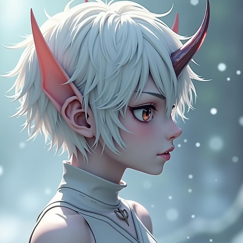 Anime Style Wight Demon Concept Art