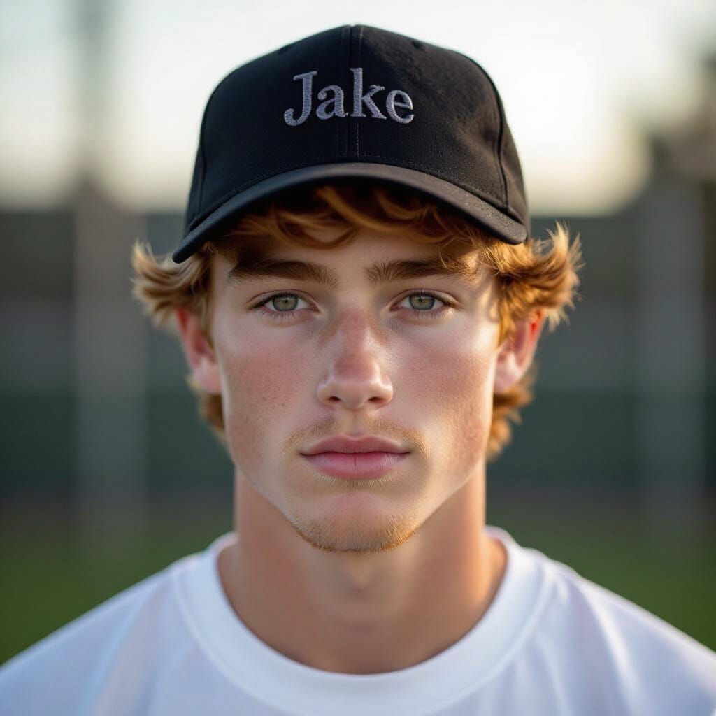 Handsome Teenager with Strawberry Hair in Cinematic Lighting