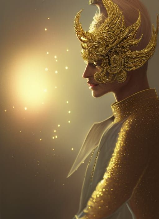 Doctor with Gold Jewelry in Ethereal Style