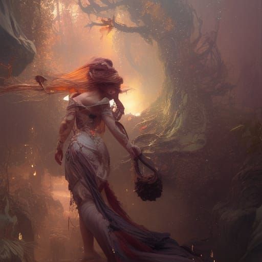 Jadis and Ginarrbrik: Hyper-Detailed Oil Painting