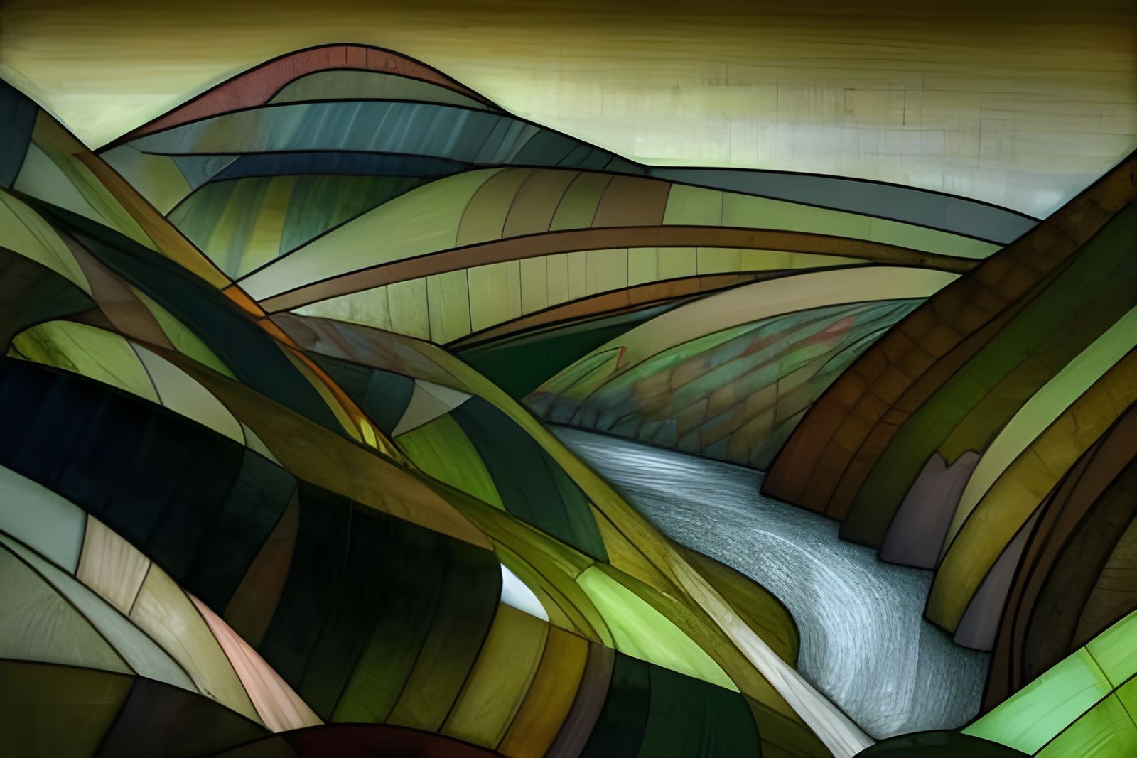 Detailed Interior with Street View in 3D Shading