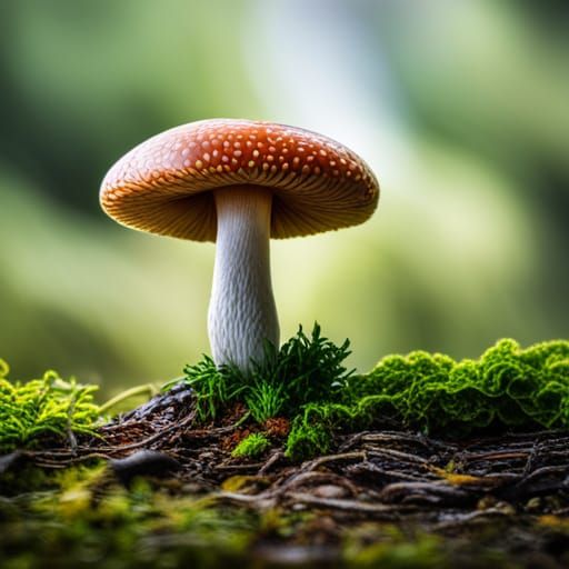 Hyperrealistic Mushroom in Cinematic Lighting
