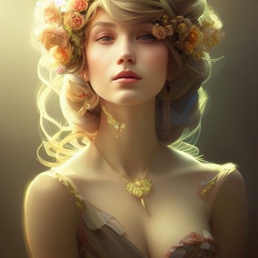 Beautiful Princess Portrait in Hyperdetailed Style