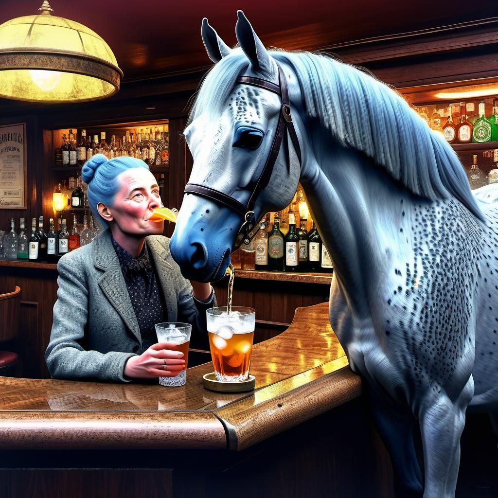 Anne Fenton having a drink in the bar of the Hotel Marazion ...