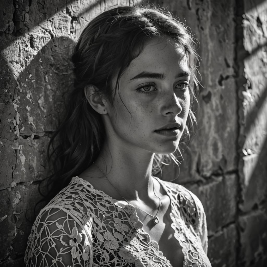 Teen Portrait in Sunlight: Chiaroscuro Photography