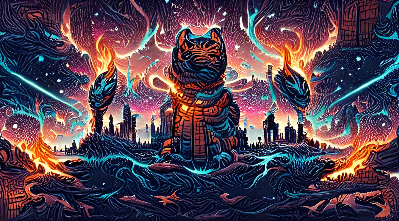 Vibrant Cosmic Cataclysm Illustration