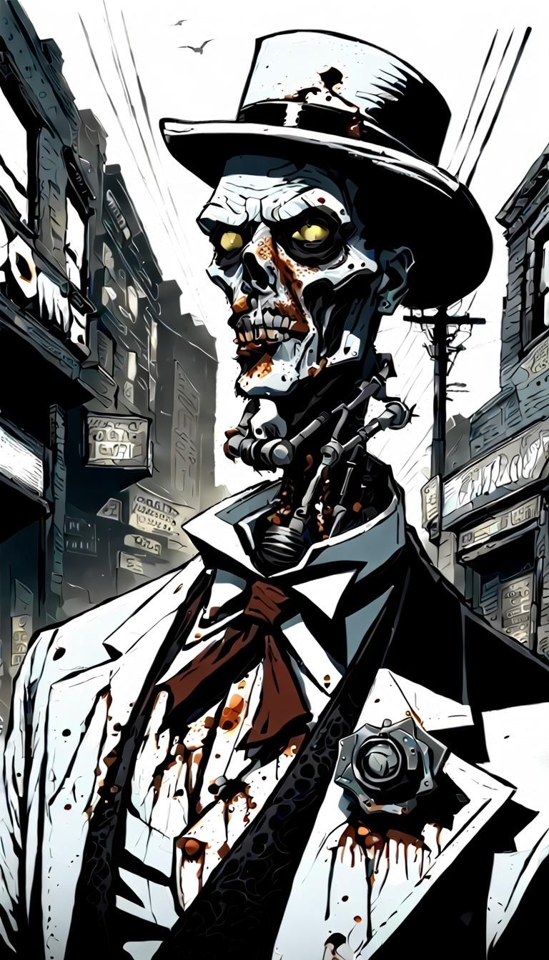 Zombie Android in Sci-Fi Western Wasteland