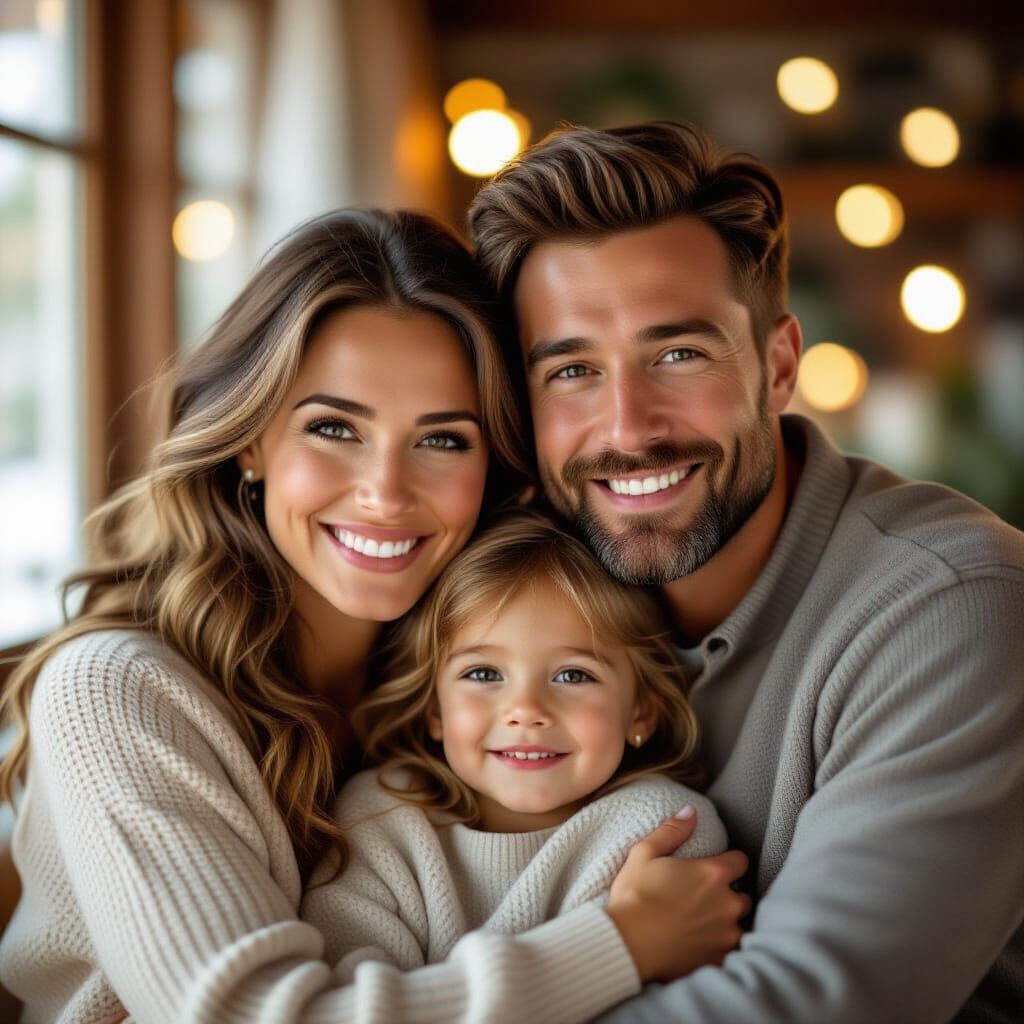 Heartwarming Family Portrait in Natural Light
