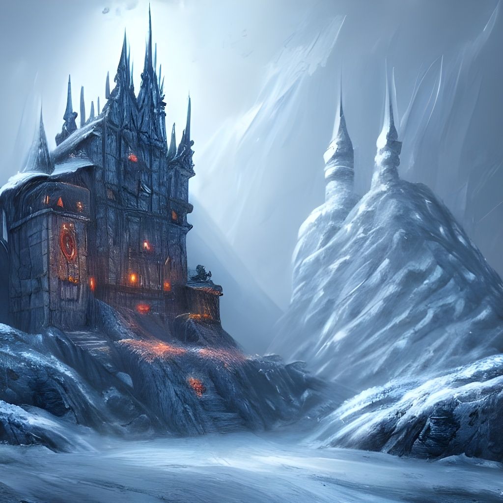 Evil Winter Castle: Dystopian Digital Art