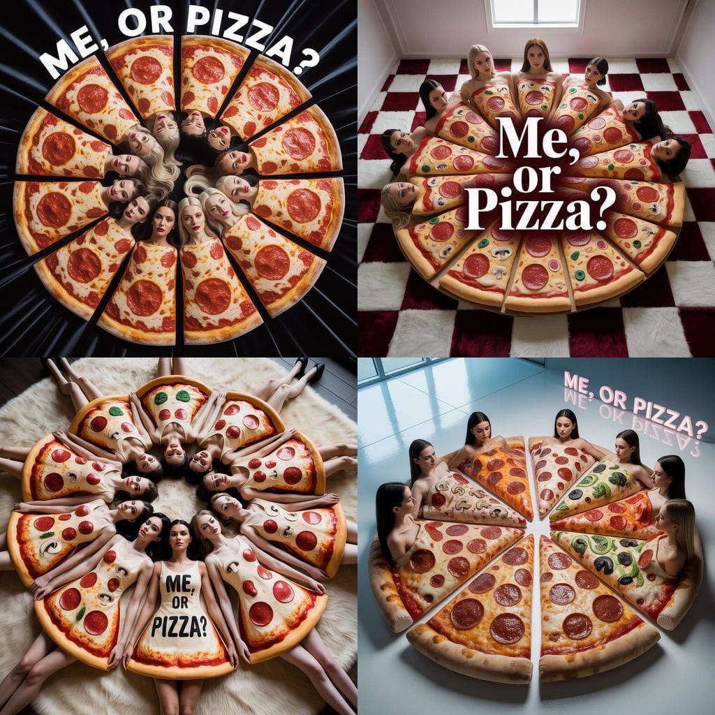 Hyperreal Pizza Slice Dress Design