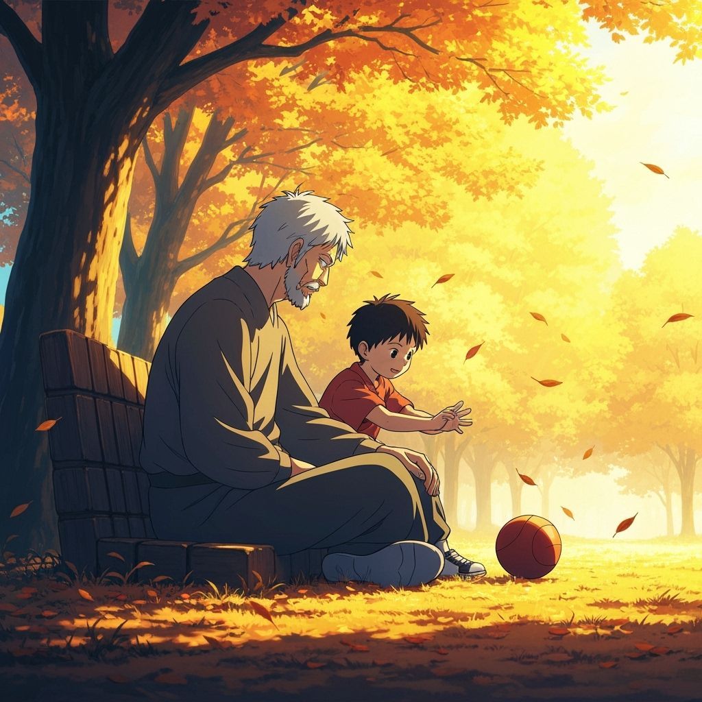 Autumnal Anime Scene in Ghibli Style