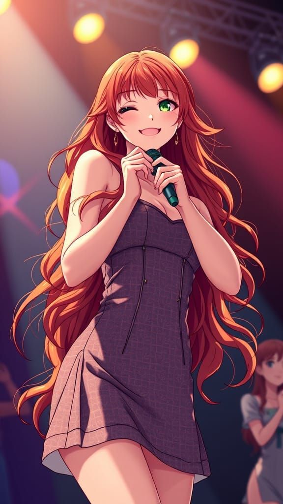 Breathtaking J-Pop Idol Performance in Hyperrealistic Style