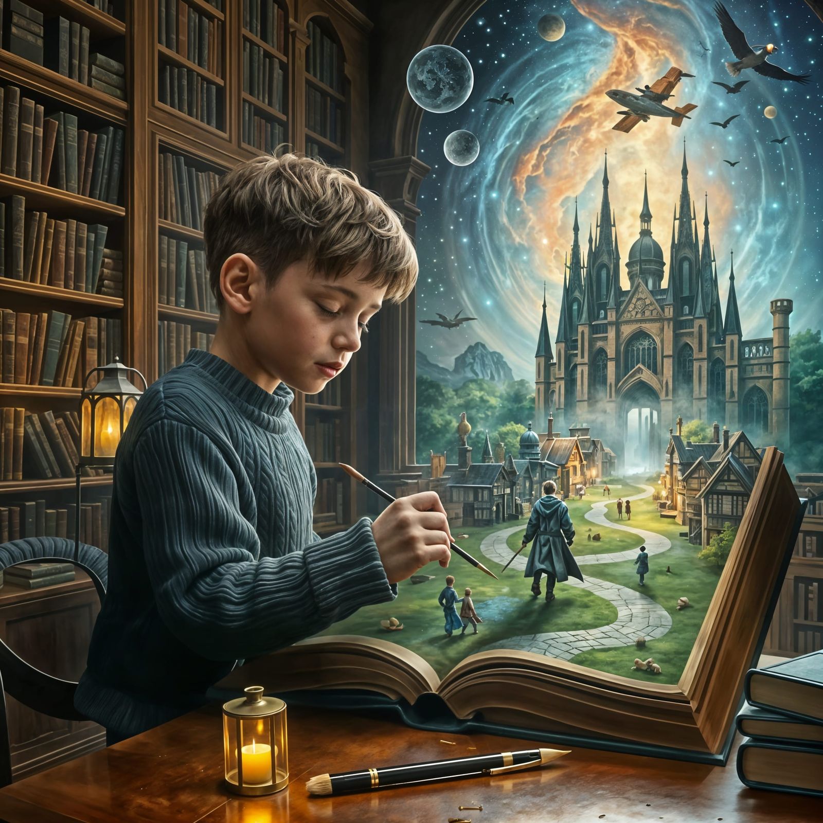 Magical Storybook Creates Universe in Digital Painting