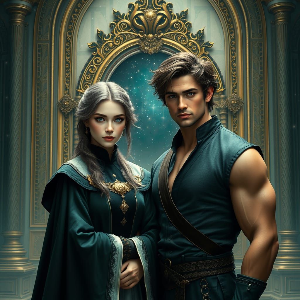 Mystical Couple in Medieval Fantasy