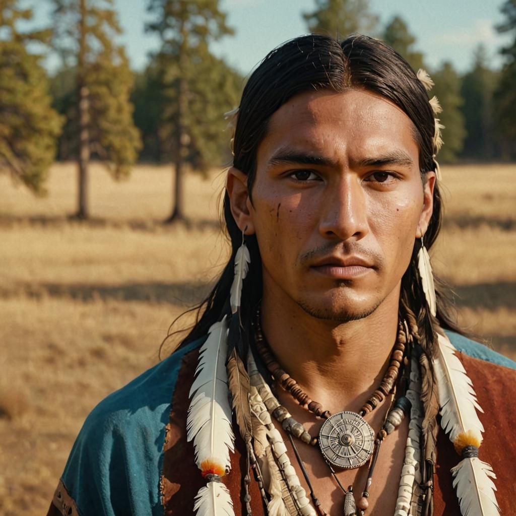 Native American Men in Traditional Attire
