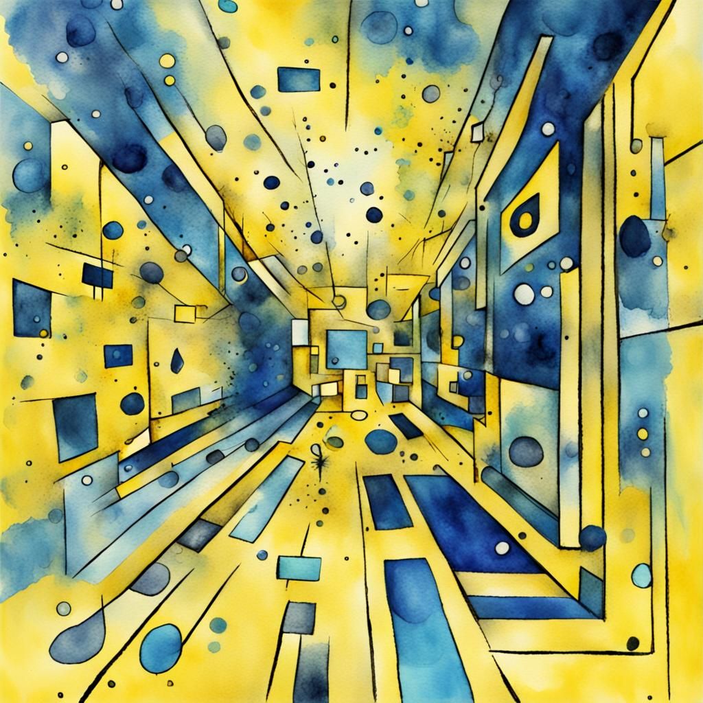 Dynamic PTSD Illustration in Kandinsky Style