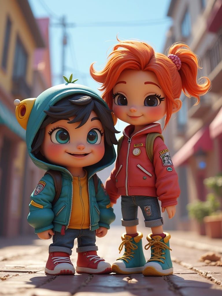 Cutepunk Ryot Grrrl and Livingfart Action Figures in Fantasy...