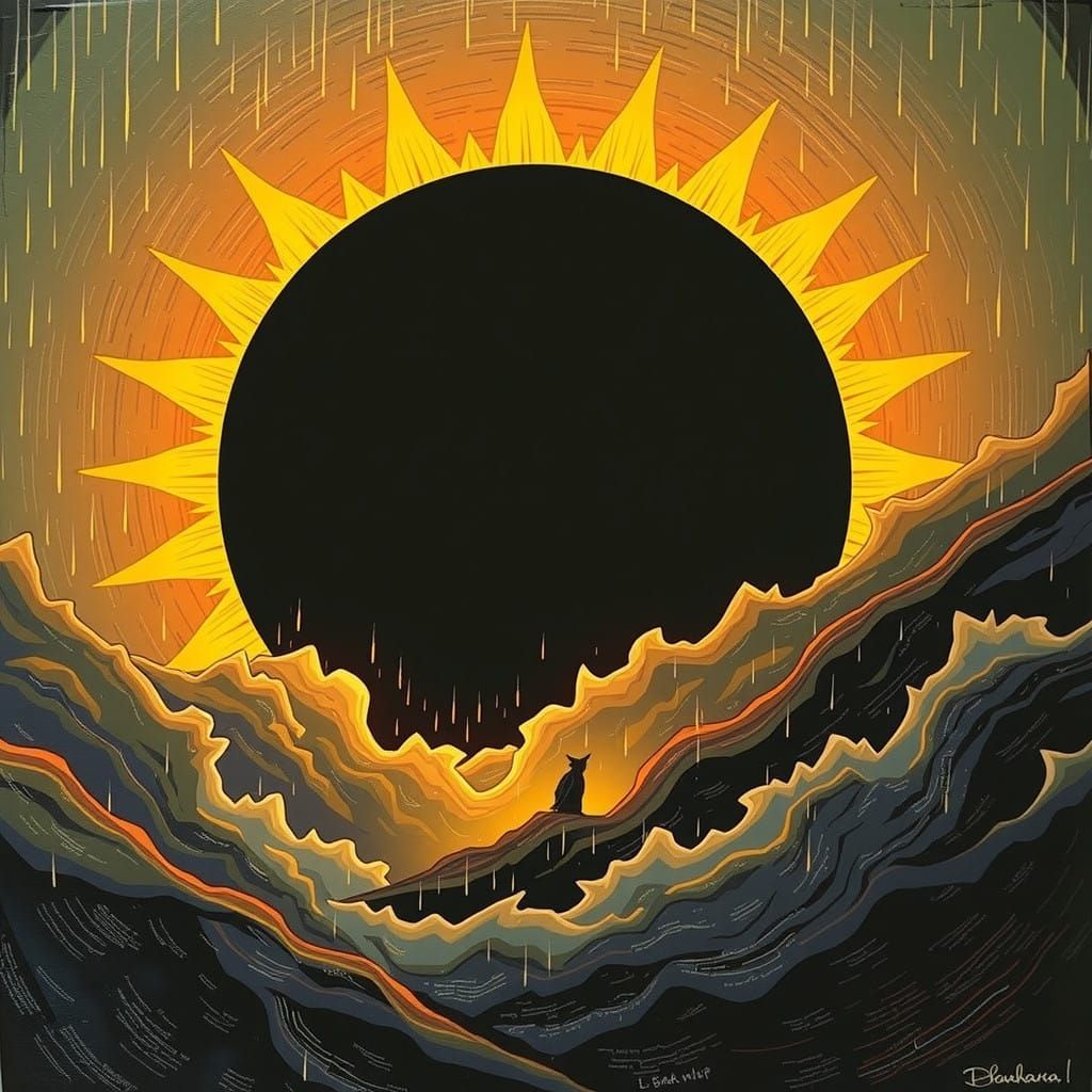 Ethereal Cosmic Vortex Illuminates a Distant Galaxy