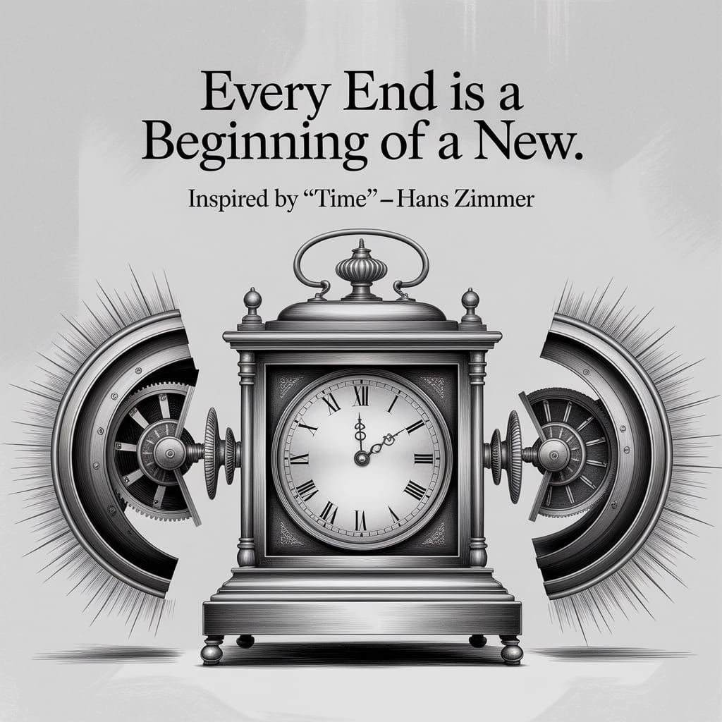 Timeless Pendulum Clock in Charcoal Style