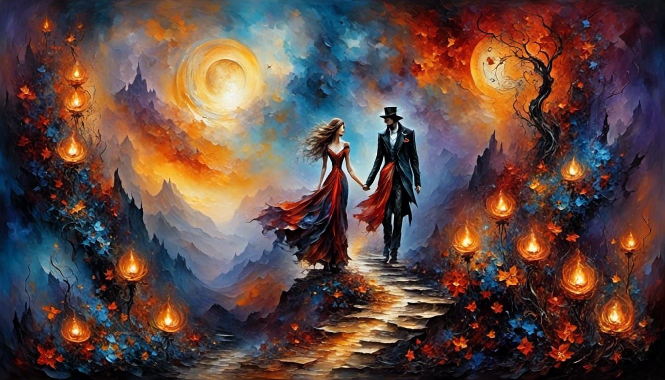 Cosmic Love: A Burton-esque Surreal Masterpiece