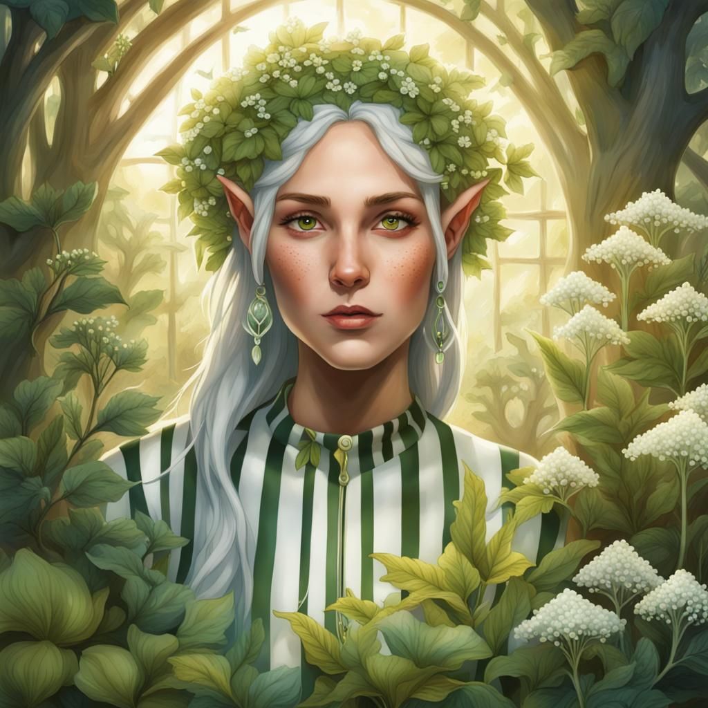 Enchanted Elf Garden with Magical Feverbush