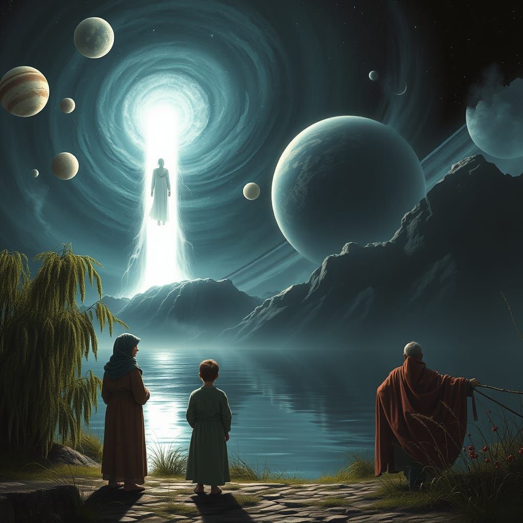 Ascension: A Doré-Inspired Mandaean Illustration