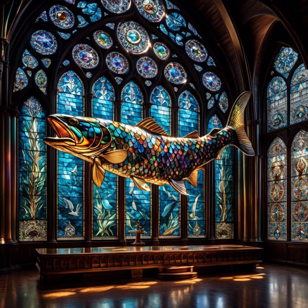 Stained-Glass Trout: A Fantasy Masterpiece