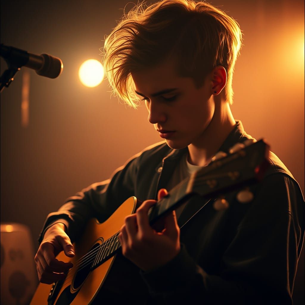 Intense Studio Moment Captured in Cinematic Style