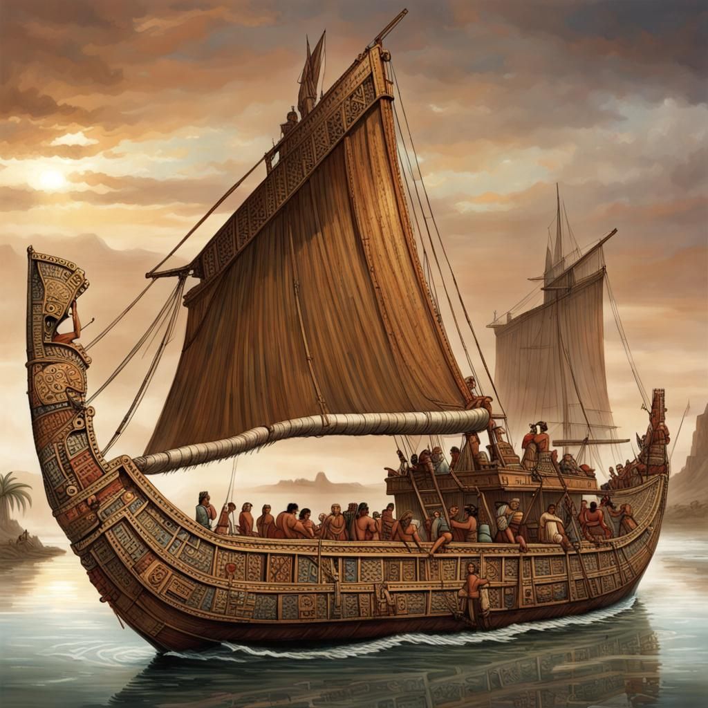 Aztec Transport Barge in Classical Era