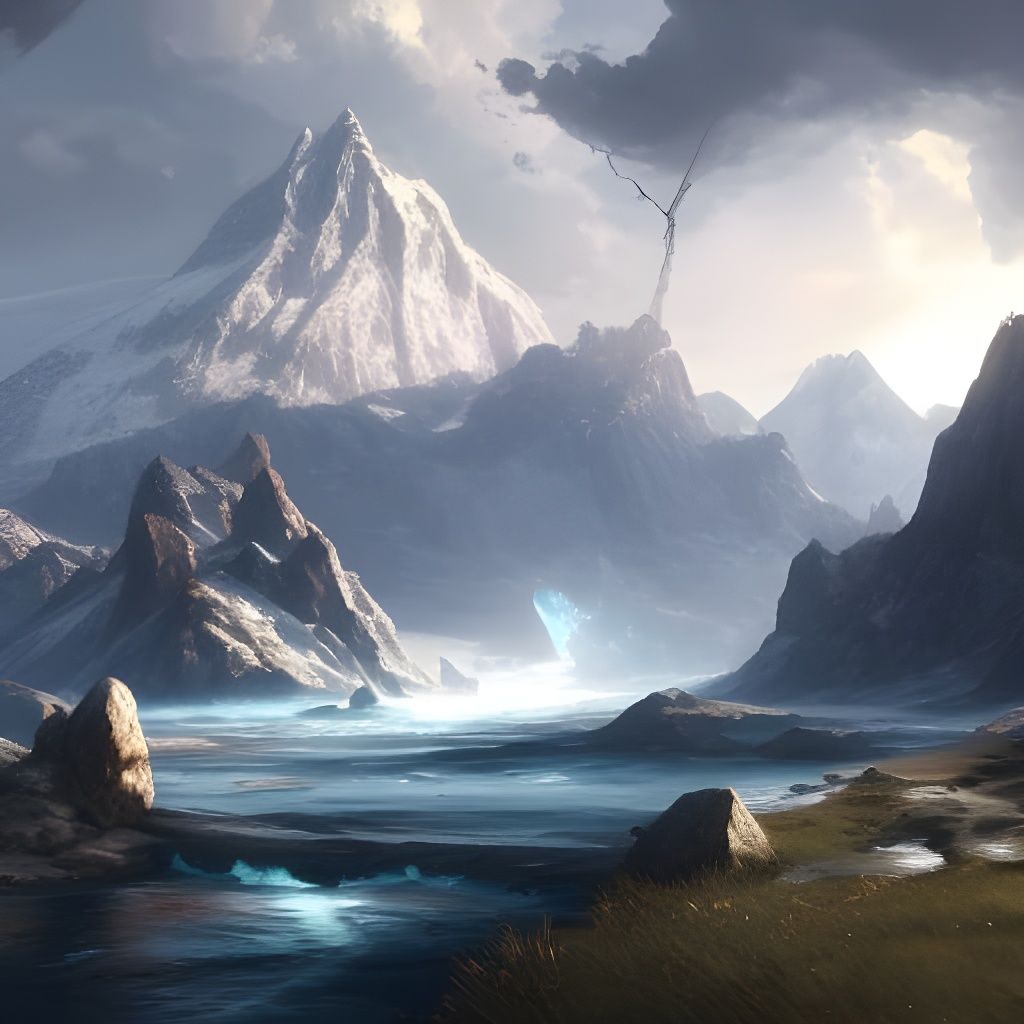 God of War World: Hyperdetailed Fantasy Landscape