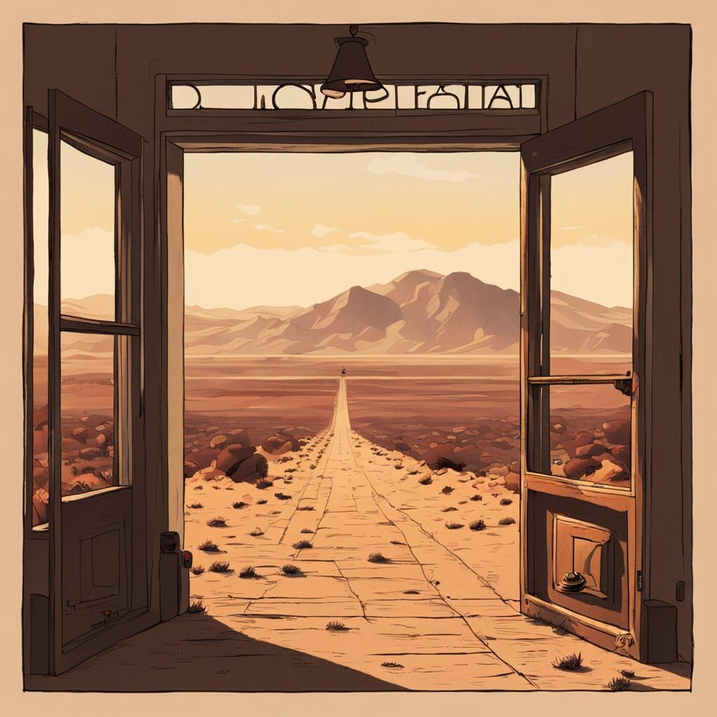 Surreal Desert Highway Dreamscape in California