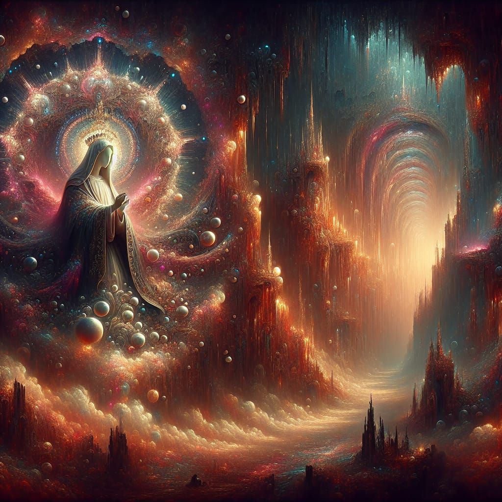 Holy Mary: A Fantasy Art Source of Light