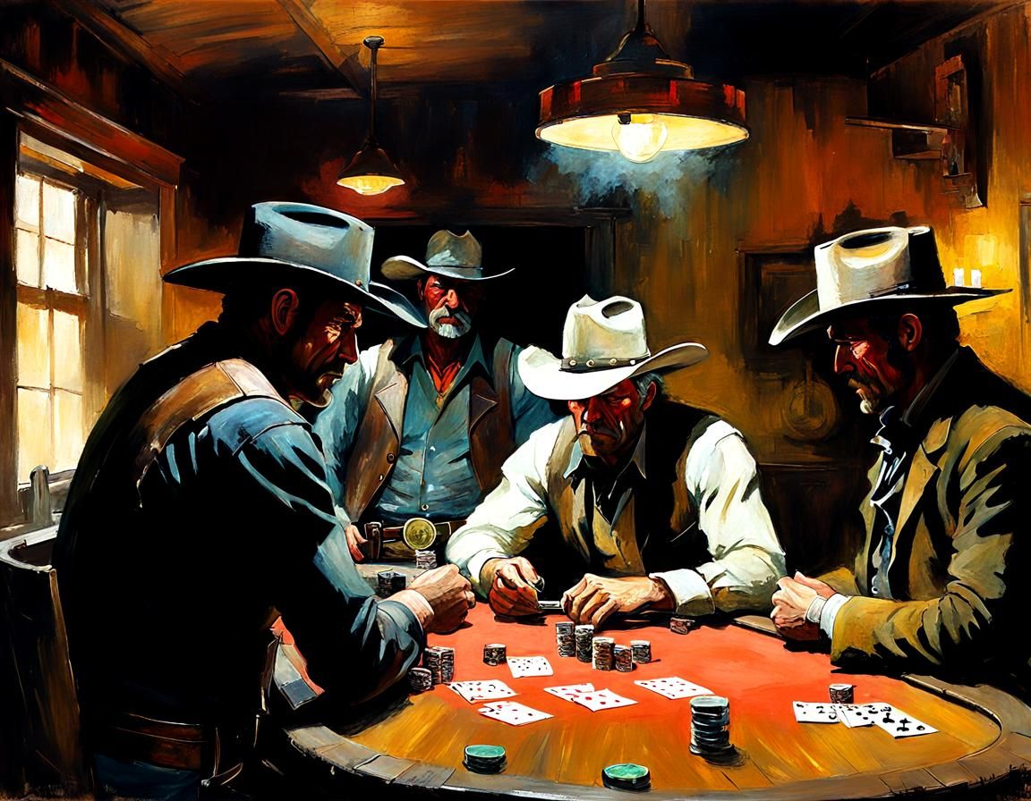 Outlaws Duel: An Impressionist Western Poker Game