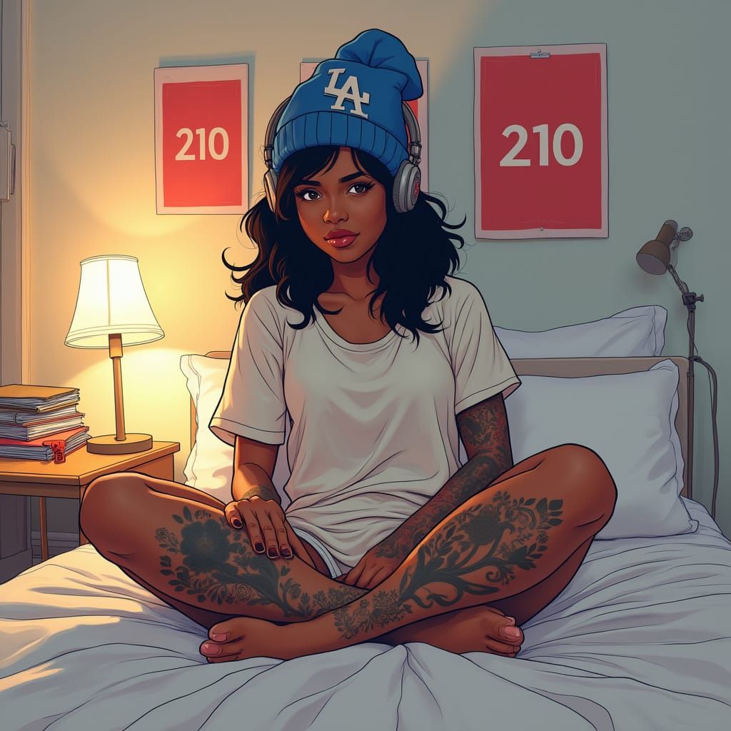 Laid-Back Study Session in Cozy Minimalist Bedroom