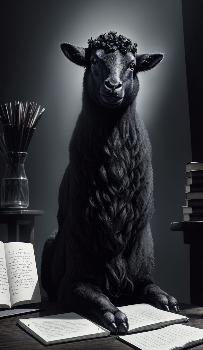 Lamb Interrogation in Noir Realism Style