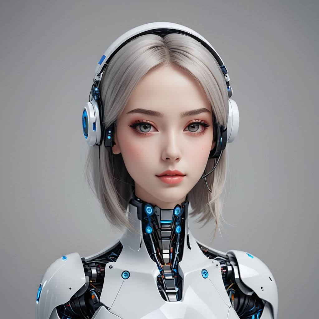 Beautiful Android Chatbot: Digital Art
