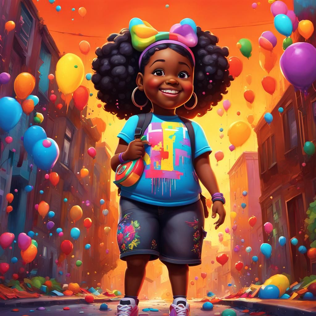 Girl Celebrates Left-Handers Day in Graffiti Art