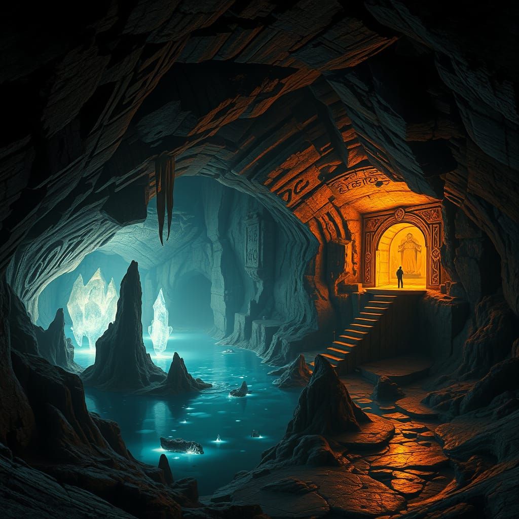 Ethereal Labyrinth Beneath the Mountain