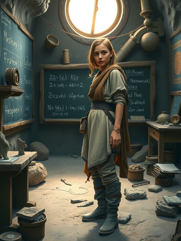 Young Scholar in Fierce yet Humble Attire Teaches in Undergr...