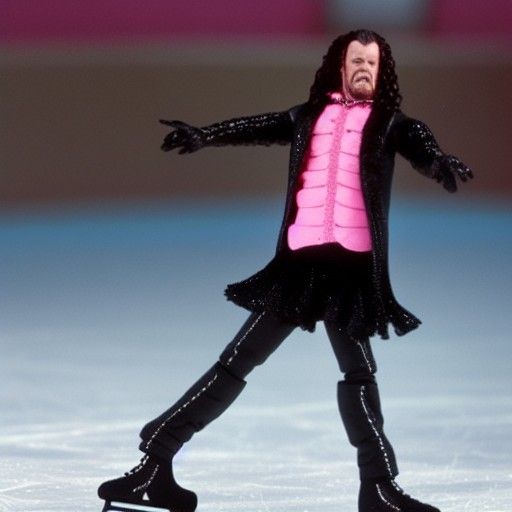 Undertaker Figure Skating in Pink Tutu