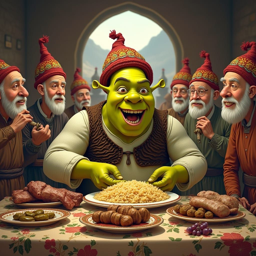 Shrek's Surprising Appearance at Azerbaijani Wedding