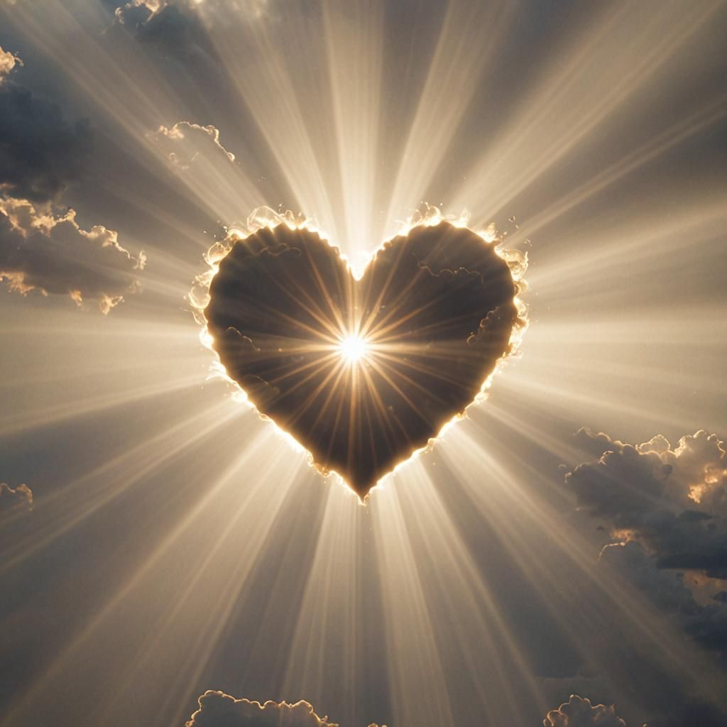 Heart Ablaze with Divine God Rays