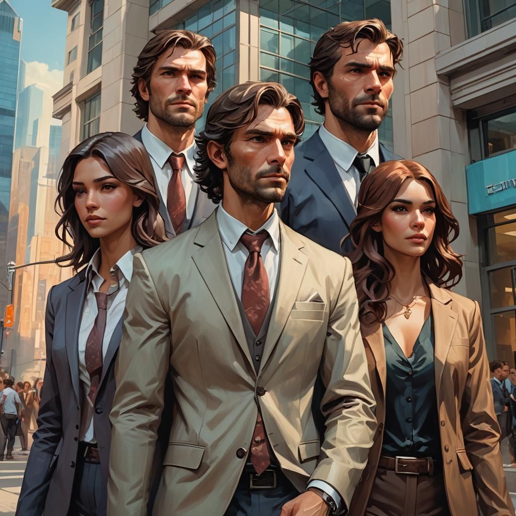 Concept Art Portrait with Dynamic Lighting and Elegant Attir...