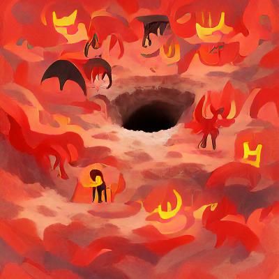 A Hopeful Hell: Paradoxical AI Image