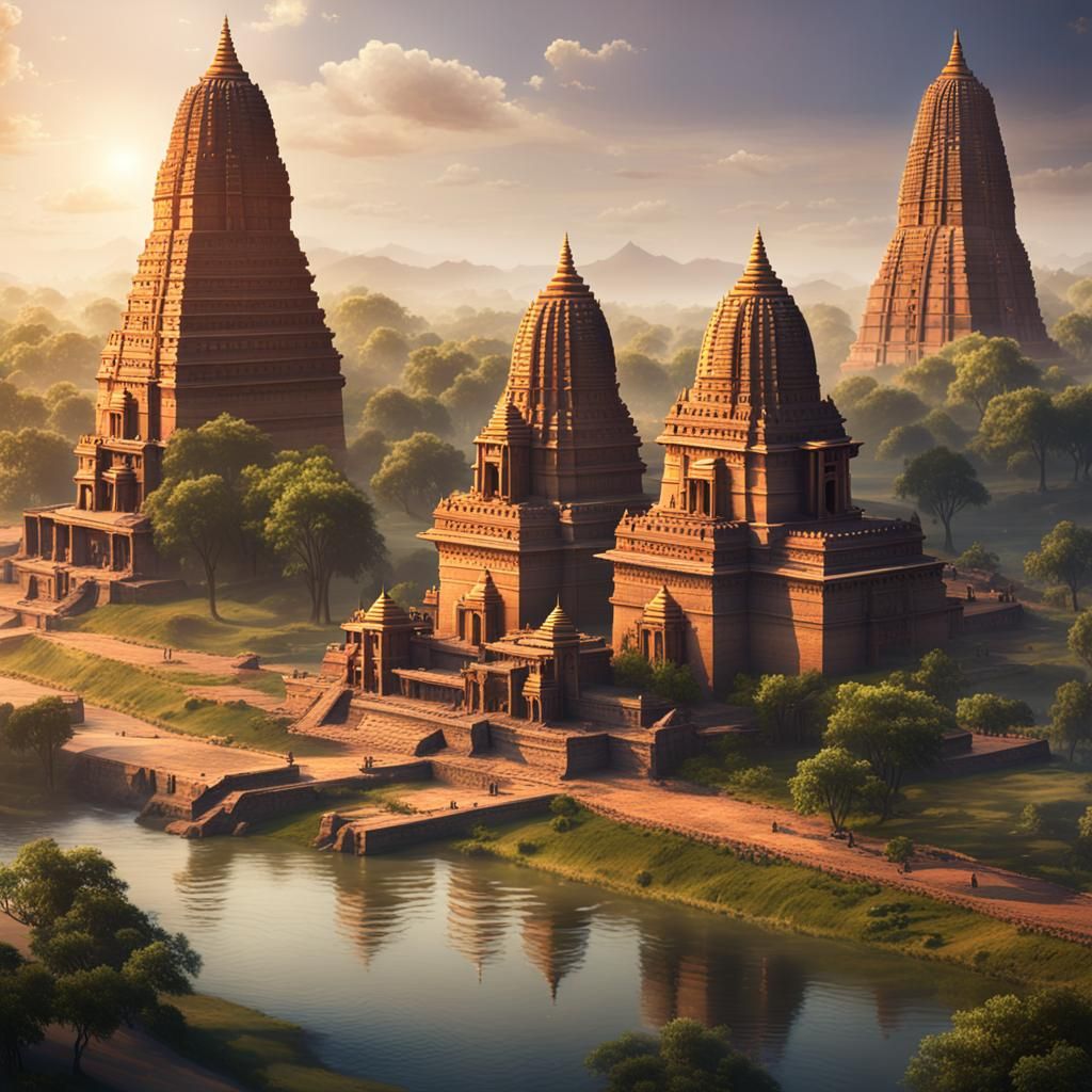 Sarnath Ancient City India: Digital Matte Painting