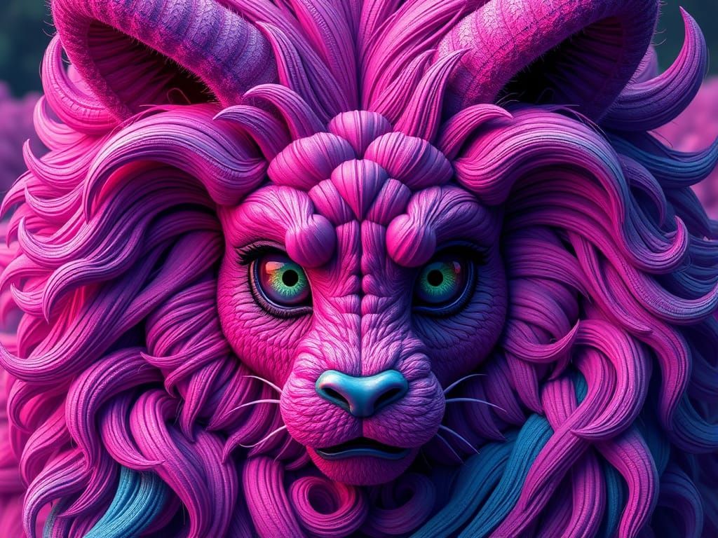 Dreamy Magenta Cover in Intricately Detailed Style
